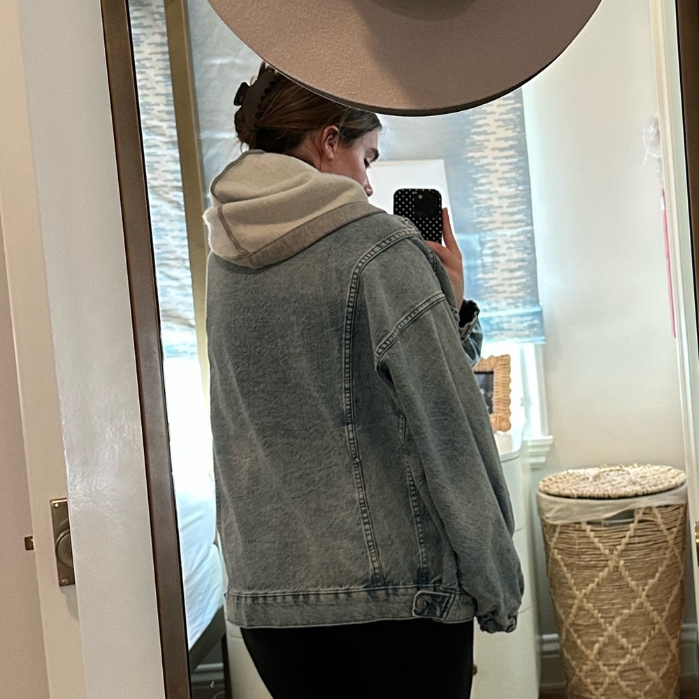 We The Free Denim Iggy Hoodie Jacket (Large) - Picture 7 of 8